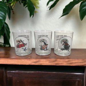 Vintage 3 Norman Rockwell The Saturday Evening Post Glassware Collection